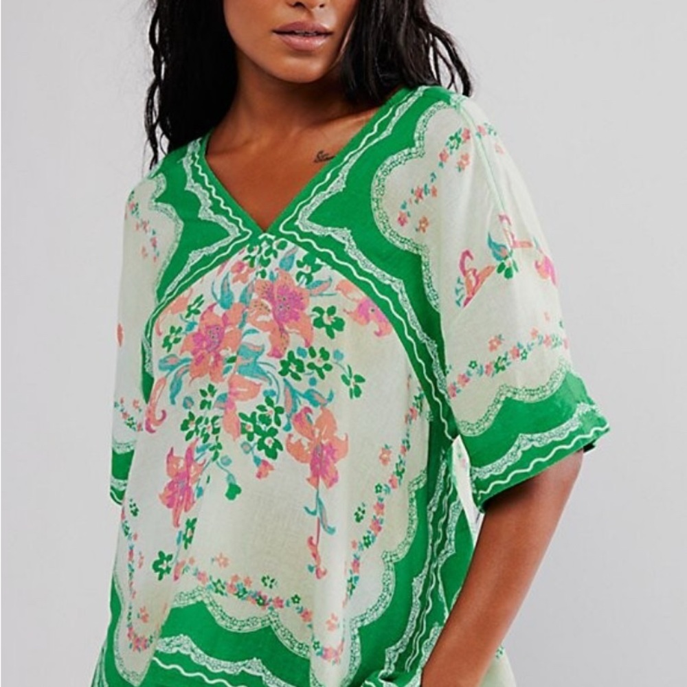 FREE PEOPLE Washed in Flowers Top